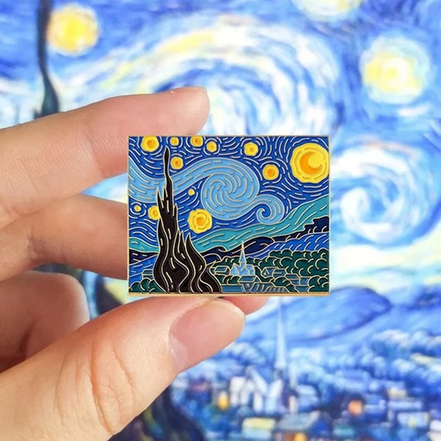 Stary Night – Van Gogh – Brooch Enamel Pin - Image 3